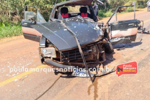 Colisão frontal deixa casal de idosos ferido na RS-342, em Três de Maio