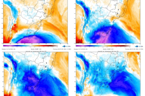 Primeira massa de ar frio de 2026 deve chegar ao RS no sábado
