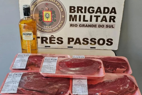 Homem foi preso depois de furtar carne em Três Passos