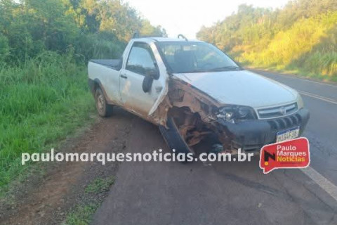Grave acidente entre motocicleta e caminhonete deixa casal ferido na BR-472 entre Três de Maio e Boa Vista do Buricá