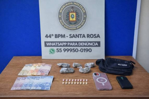 Brigada Militar apreende menor por tráfico de drogas em Santa Rosa