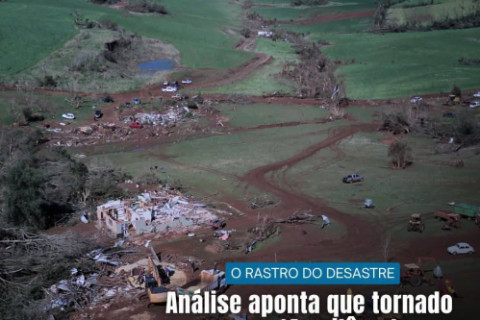 Análise preliminar indica a Distância que o Tornado percorreu em Giruá e municípios vizinhos