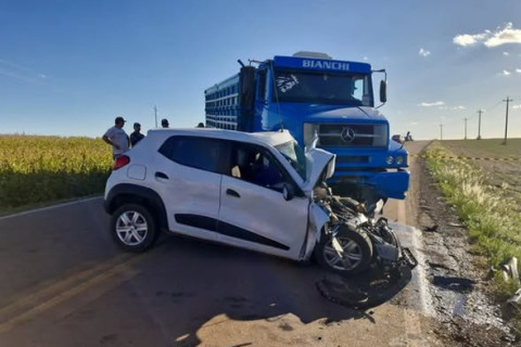 Idoso morre em acidente em estrada vicinal de acesso à BR-386, em Mormaço
