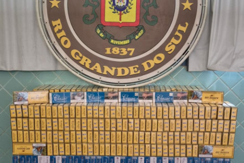 Cigarros de origem esrangeira foram apreendidos pela Brigada Militar em Humaitá