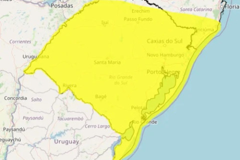 RS tem alerta para risco de temporais e queda brusca de temperatura