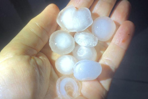 Crissiumal registrou queda de granizo na noite dessa segunda-feira